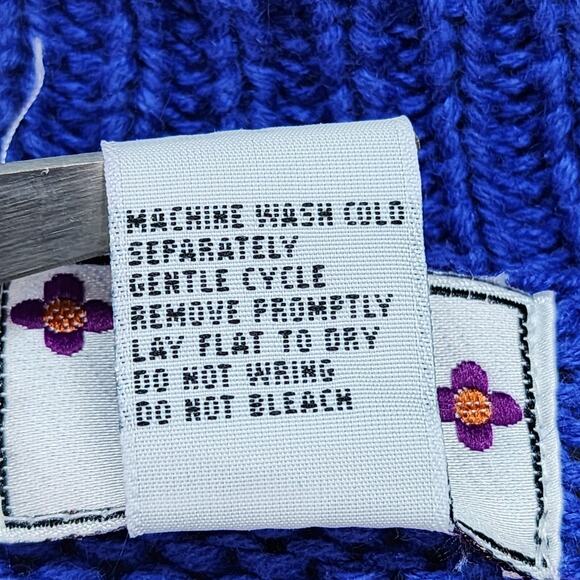 Vtg Cynthia J Sweater Women 1X 80-90s Granny Cardigan Knit Patchwork Cottagecore - Picture 13 of 13